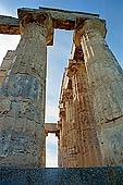 Selinunte the temple hill - A close-up of the Doric columns of temple E, 10 m high and with a diameter of more than 2 meters. 